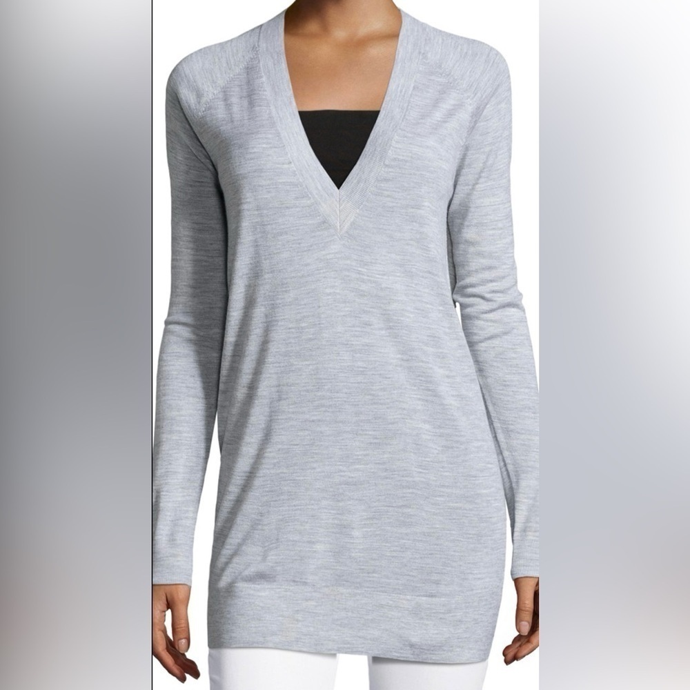 Theory Delrina Preen *Cream Wool Blend Tunic Sweater Medium